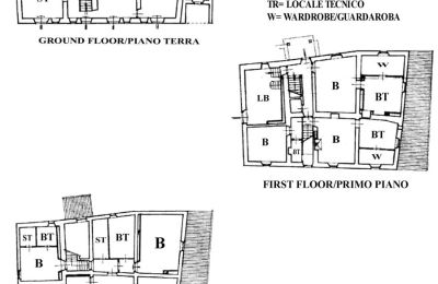 Landhaus kaufen Arezzo, Toskana, RIF 2993 Grundriss HH