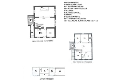 Bauernhaus kaufen Sarteano, Toskana, RIF 3009 Grundriss