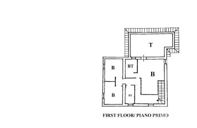 Bauernhaus kaufen Marciano della Chiana, Toskana, RIF 3055 Grundriss HH OG