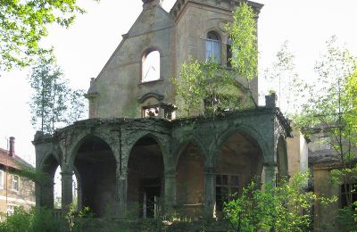 Charakterimmobilien, Grundstück mit Schlossruine an der polnisch-deutschen Grenze