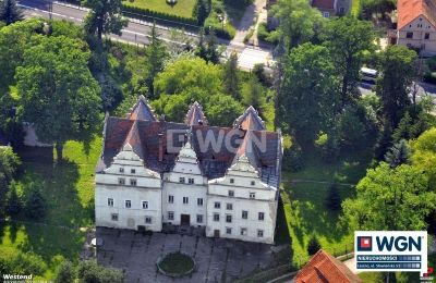 Schloss kaufen Wilków Wielki, Zamek w Wilkowie Wielkim, Niederschlesien,, Drohnenfoto