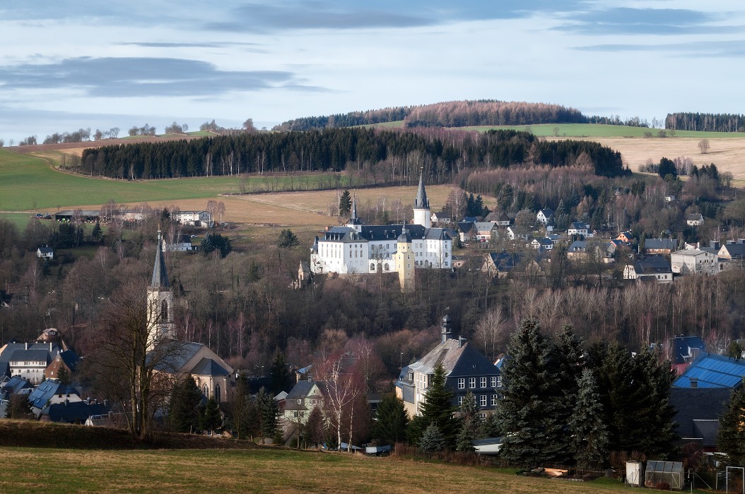 Neuhausen/Erzgebirge: Blick auf Schloss Purschenstein, Neuhausen/Erzgebirge